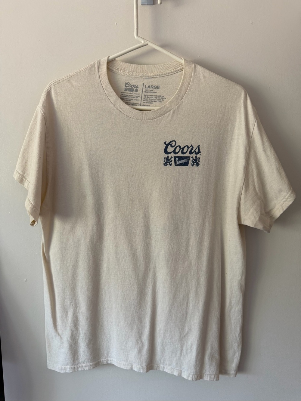 Coors Cream Short-Sleeve Logo T-Shirt - Large